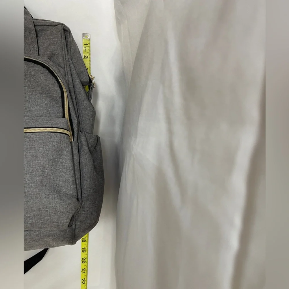 Liname Diaper Bag Backpack Gray Adjustable Straps Pre-owned